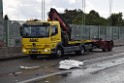 Schwerer LKW VU PKlemm A 4 Rich Olpe auf der Rodenkirchener Bruecke P397